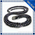 AA7-8MM Three Strands freshwater pearl Women Fashion Necklace PN048